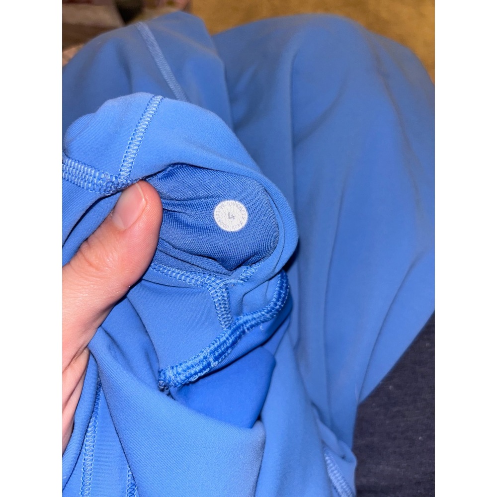 Lululemon Wunder Train High-Rise Crop 21" Blue Nile Leggings Size 4 - Picture 3 of 4